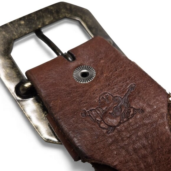 True Religion Studded Belt Men Chunky Allover Metal Accent Rockstar Weighted 40 - Picture 8 of 8